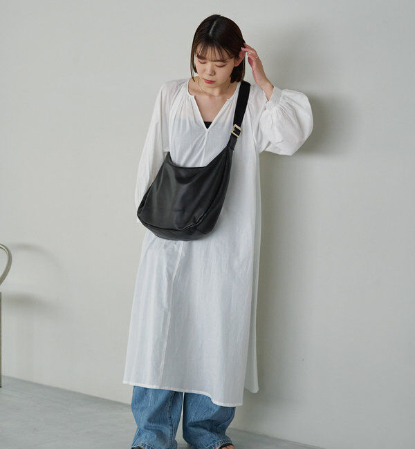  「ソフトレザーラウンドビッグショルダーバッグ」|ショルダー・メッセンジャー|