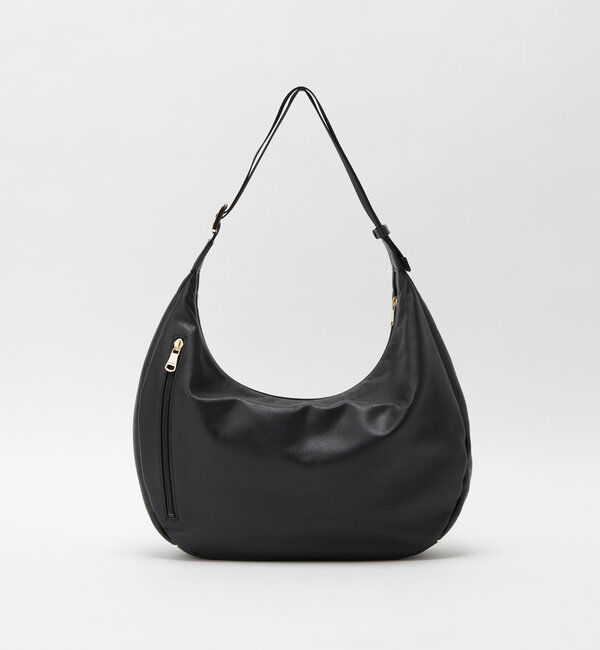  「ソフトレザーラウンドビッグショルダーバッグ」|ショルダー・メッセンジャー|