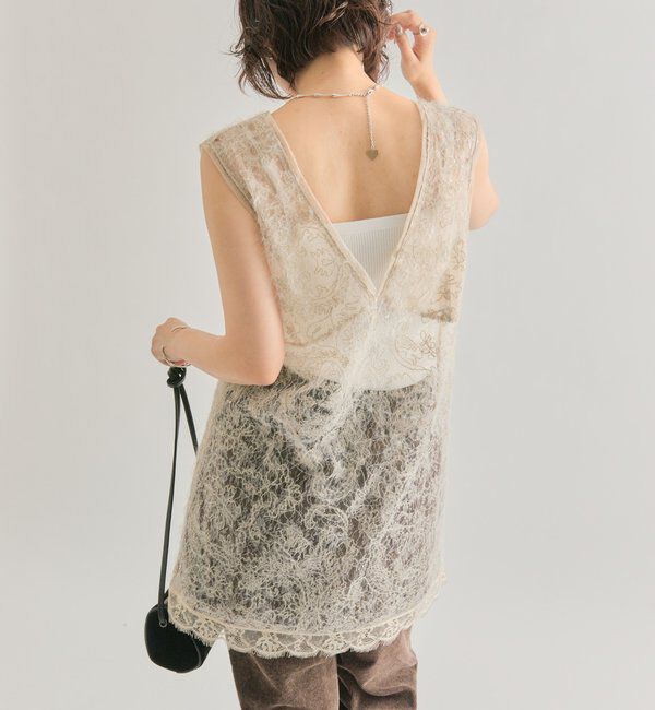  「シャギーレース タンクチュニック」|シャツ・ブラウス|