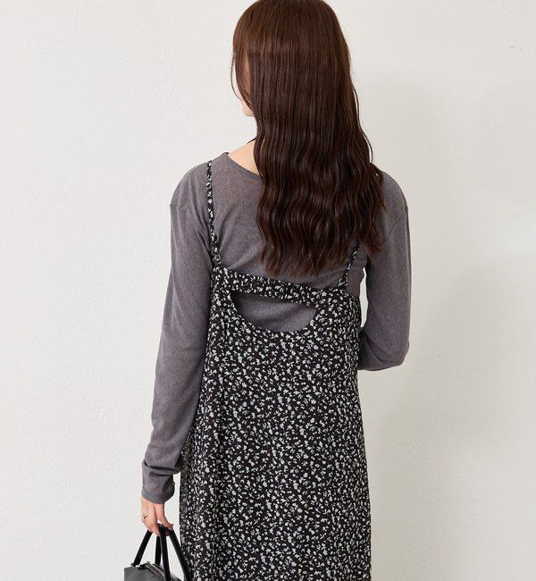  「フラワーヘムキャミワンピース」|ワンピース|