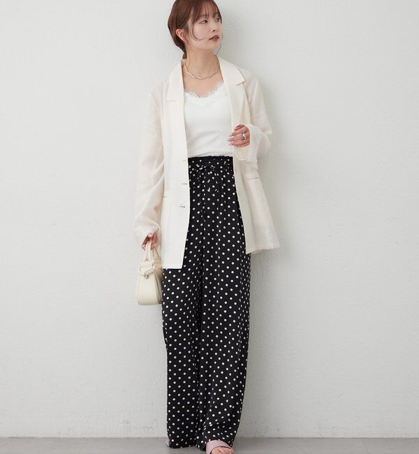  「ドットWベルトパンツ」|チノ|