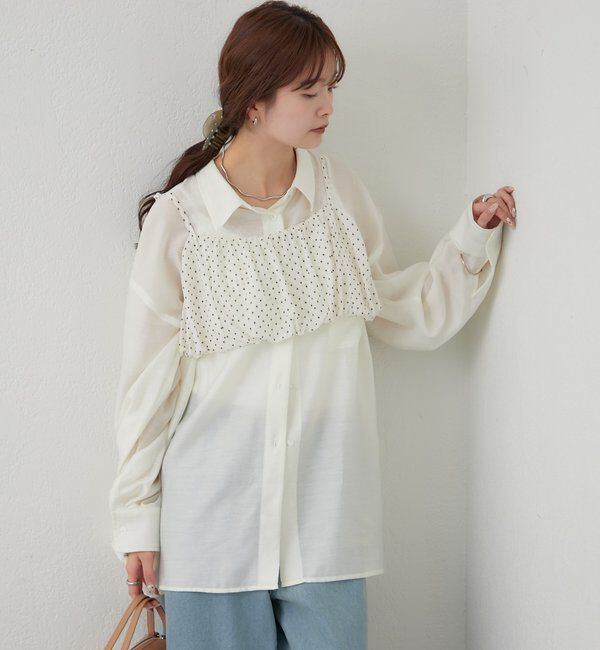  「シアーシャツビスチェSET」|シャツ・ブラウス|