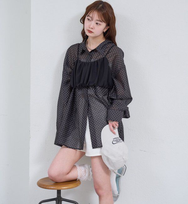  「シアーシャツビスチェSET」|シャツ・ブラウス|
