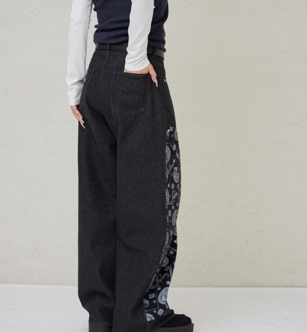  「ペイズリーダブルニーデニム」|デニム|