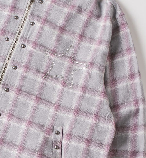  「【UNISEX】KOOKY'N スタースタッズフードシャツ」|シャツ・ブラウス|