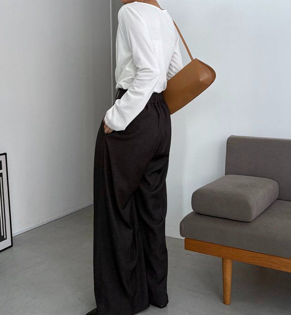  「ドレープアシメネックTシャツ」|Tシャツ・カットソー|