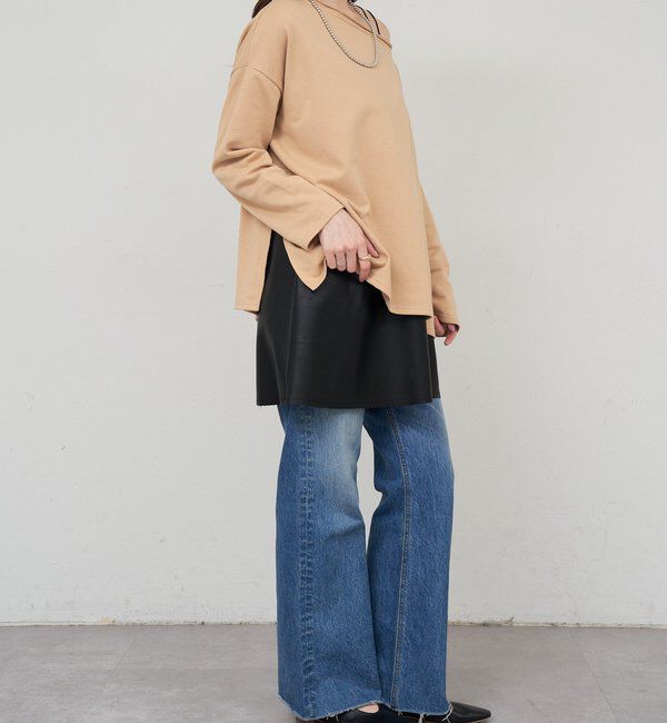  「サイドスリットオフショルスウェット」|Tシャツ・カットソー|