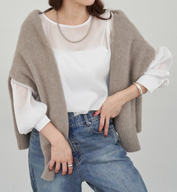  「【1枚でもレイヤードでも〇】サイドスリットシアーチュニック」|シャツ・ブラウス|