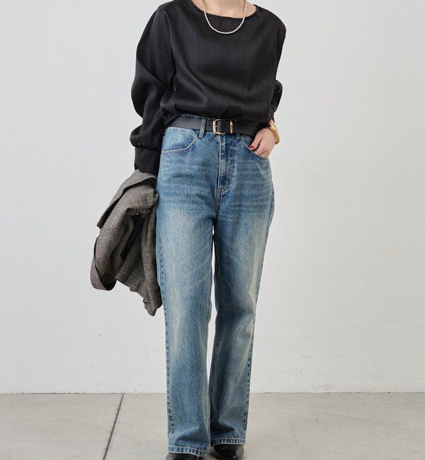  「【1枚でもレイヤードでも〇】サイドスリットシアーチュニック」|シャツ・ブラウス|