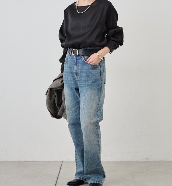  「【1枚でもレイヤードでも〇】サイドスリットシアーチュニック」|シャツ・ブラウス|