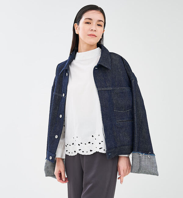 collex「レース切替スタインドカラーブラウス」|シャツ・ブラウス|