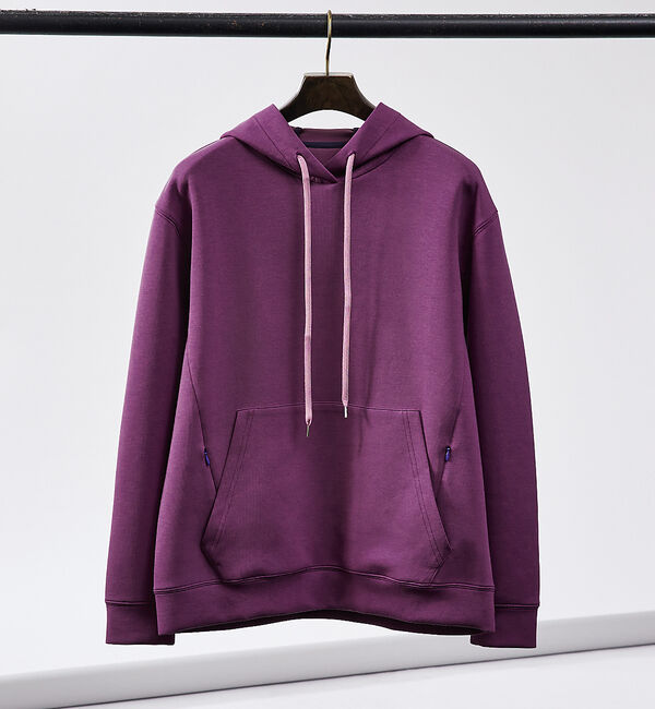 ABAHOUSE「【バックプリーツ】スムースジャージー フーディ」|パーカー|パープル