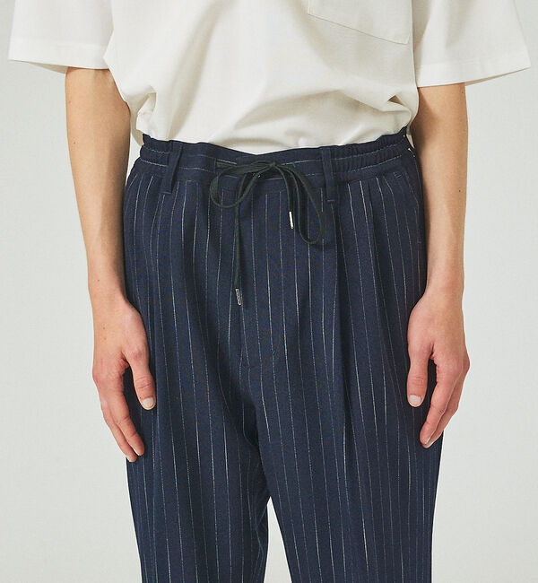 ABAHOUSE「【セットアップ対応】ワイドテーパード  ストライプ イージーパンツ / スラック」|スラックス|