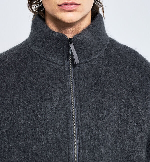 ABAHOUSE「ウール&times;モヘア シャギー スタンドカラーブルゾン」|ブルゾン・スタジャン|