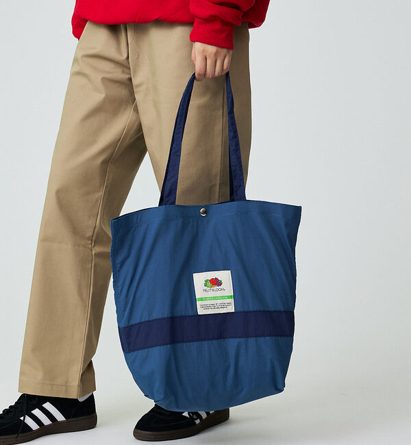 ABAHOUSE「【FRUIT OF THE LOOM/フルーツ オブ ザ ルーム】 NYLON」|トートバッグ|ブルーグレー