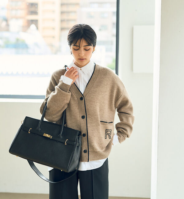 Rouge vif「バックロゴニットカーディガン」|カーディガン|