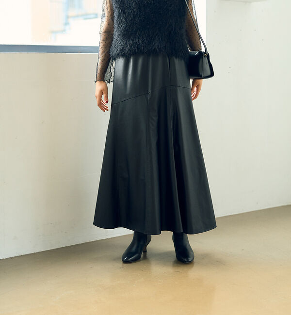 Rouge vif「【ロングセラー】エコレザースカート」|スカート|
