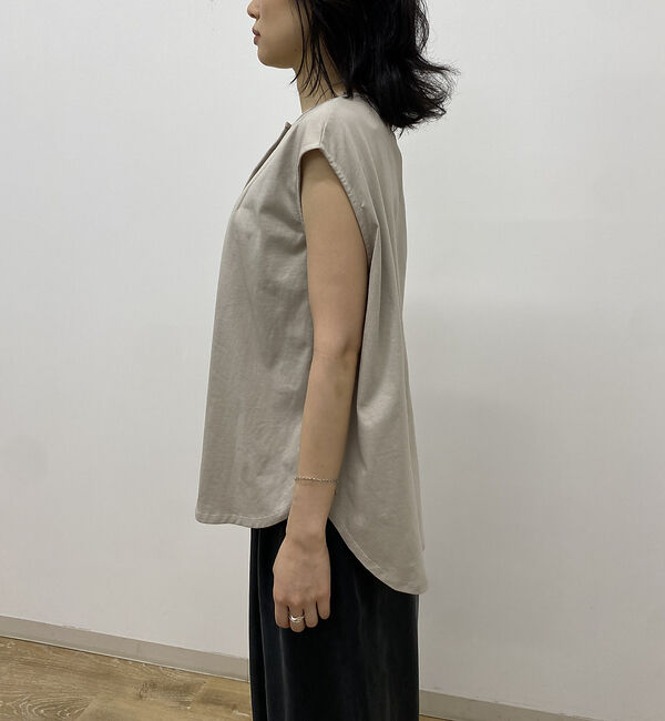 Rouge vif「タック入りノースリーブカットソーブラウス」|シャツ・ブラウス|