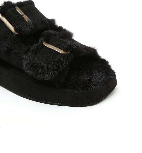 AU BANNISTER「【LAROUTE】ボリュームファーサンダル」|その他|