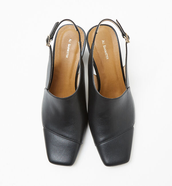 AU BANNISTER「アシンメトリー スクエアトゥブーサン」|サンダル|