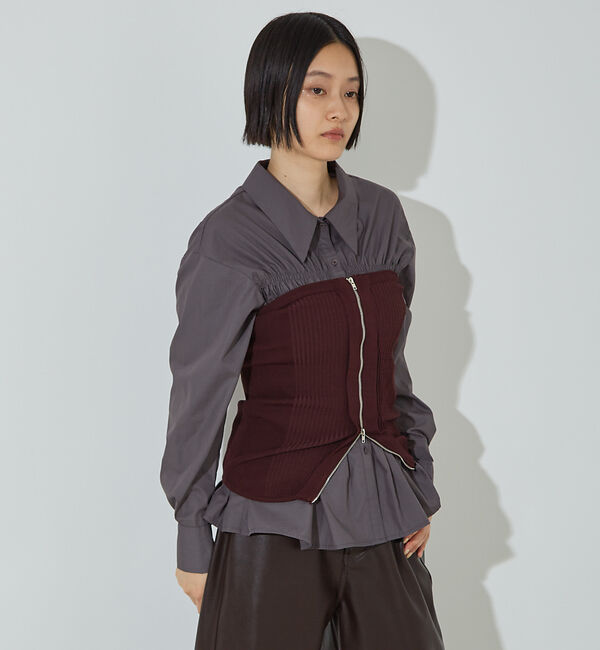 NOMINE「マルチWAY ニット ZIP ビスチエ」|その他|