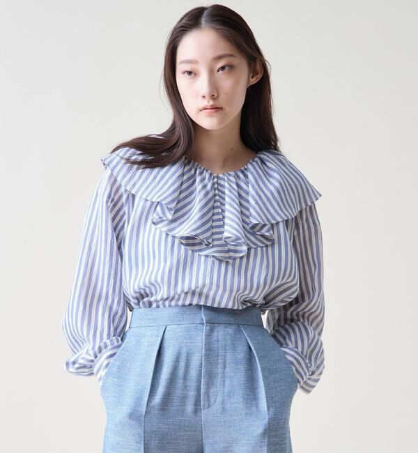 TIARA「フリルギャザーブラウス」|シャツ・ブラウス|