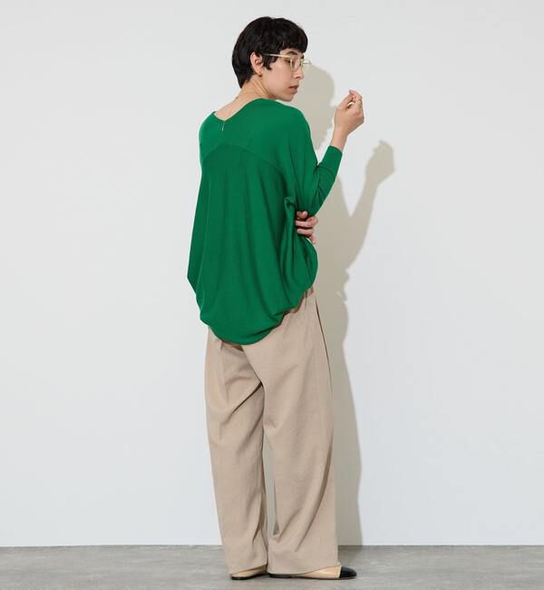 Liesse「【定番】前後V袖リブオーバーニット」|ニット・セーター|