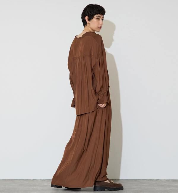 Liesse「割繊シャーリングナロースカート」|スカート|