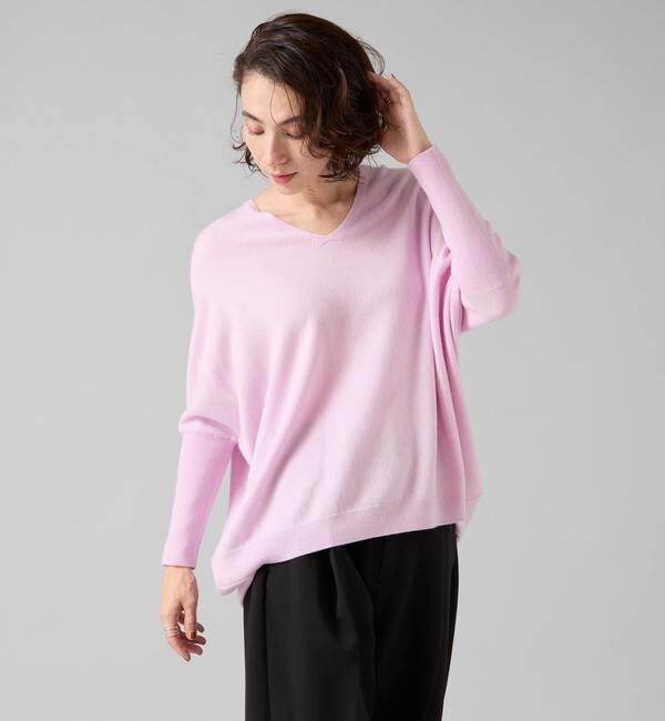 Liesse「【定番】カシミア混Vネックビッグニット」|ニット・セーター|