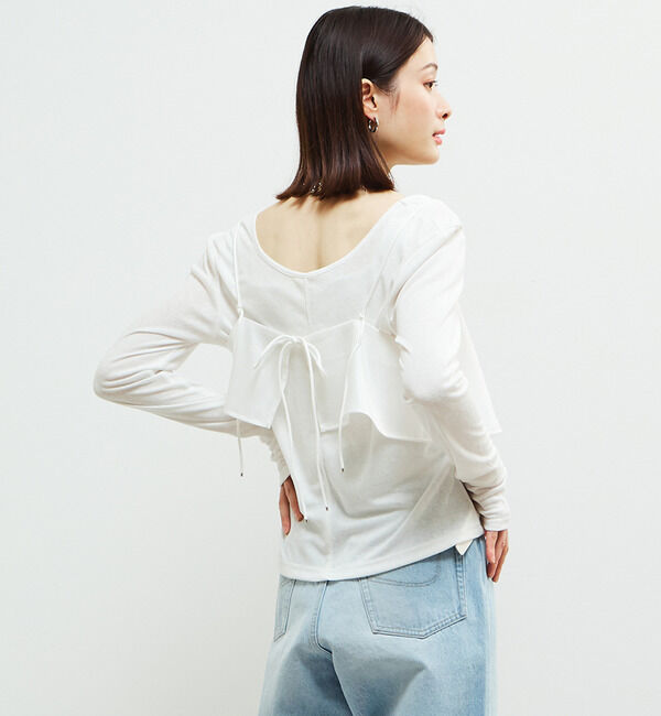 Soffitto「キャミソール＆ロングTシャツセットインナー」|Tシャツ・カットソー|