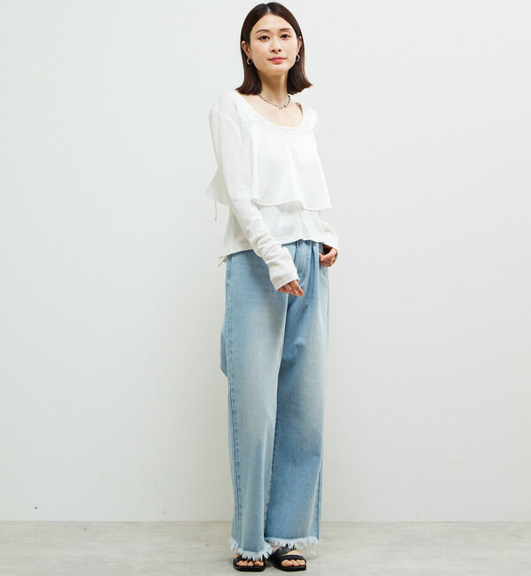 Soffitto「キャミソール＆ロングTシャツセットインナー」|Tシャツ・カットソー|