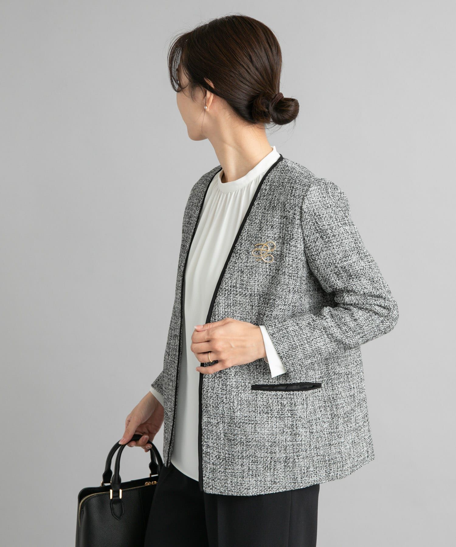 URBAN RESEARCH DOORS「ツィードVネックロングジャケット」|その他|