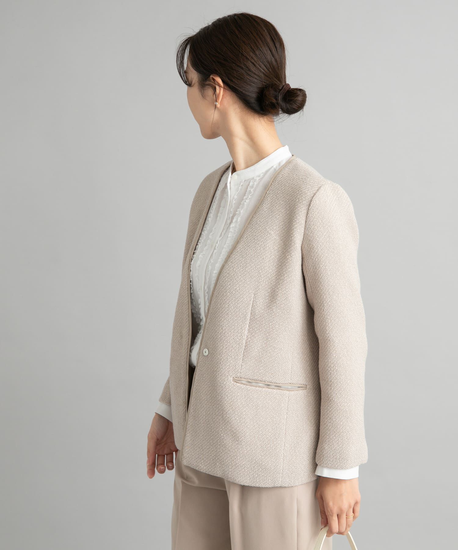 URBAN RESEARCH DOORS「ツィードVネックロングジャケット」|その他|