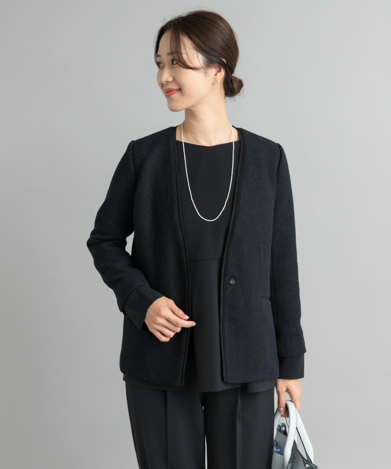 URBAN RESEARCH DOORS「ツィードVネックロングジャケット」|その他|