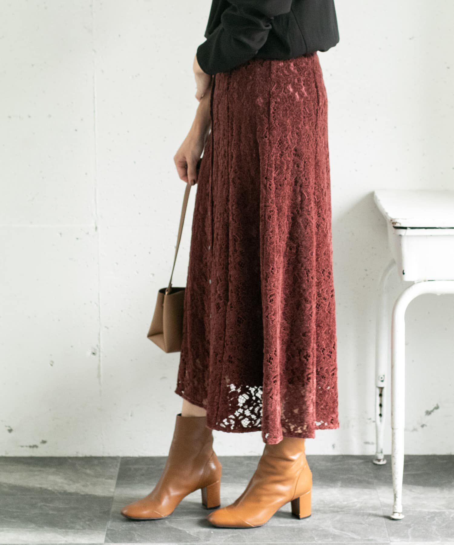 URBAN RESEARCH ROSSO「フラワーレースモールスカート&there4;」|スカート|