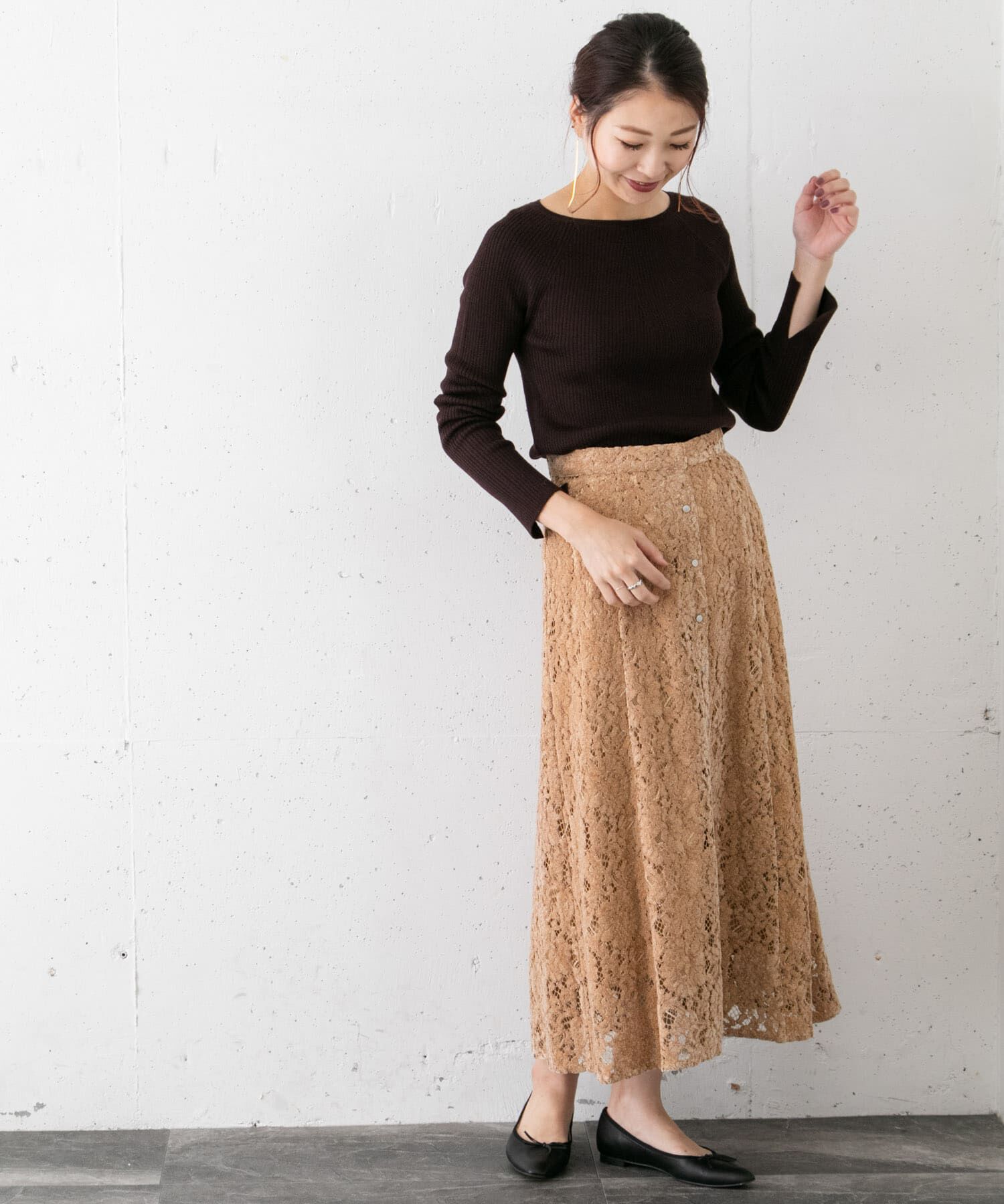 URBAN RESEARCH ROSSO「フラワーレースモールスカート&there4;」|スカート|