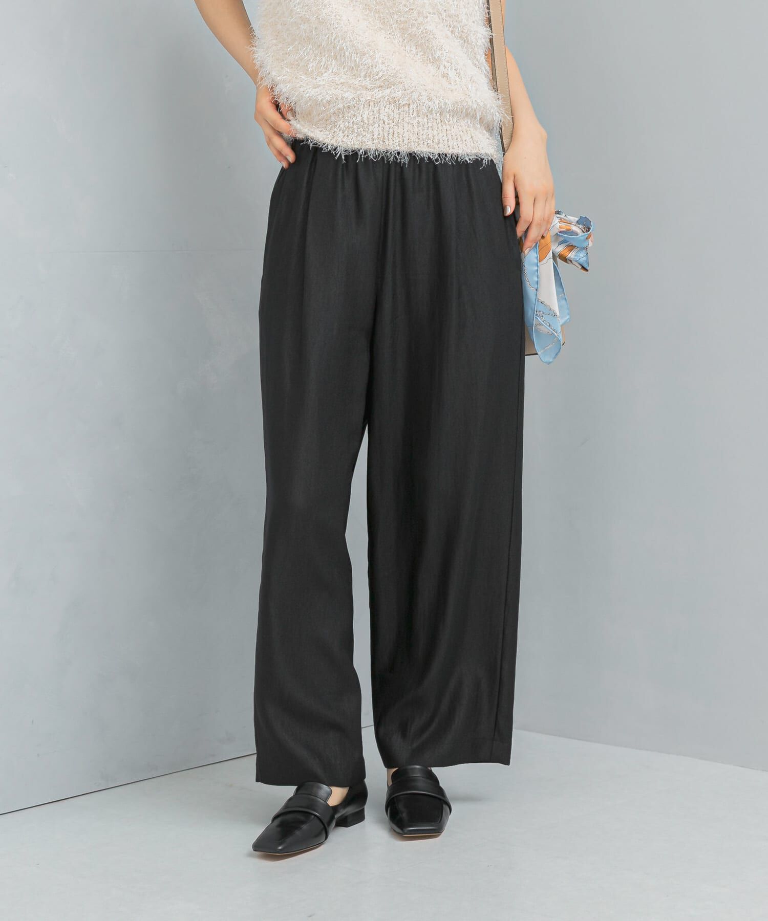 URBAN RESEARCH ROSSO「ブライトツイルイージーパンツ」|その他|ブラック