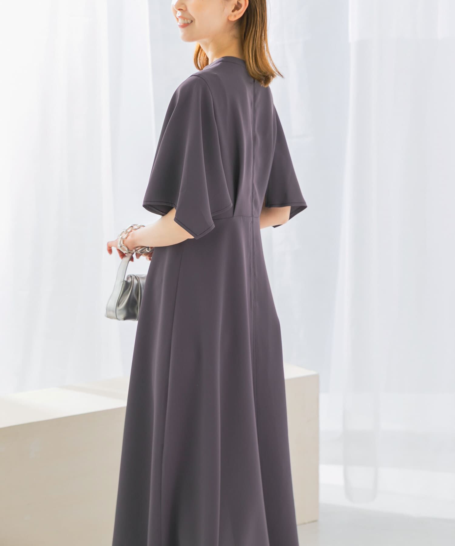 URBAN RESEARCH ROSSO「フレアスリーブステッチデザインワンピース」|ワンピース|