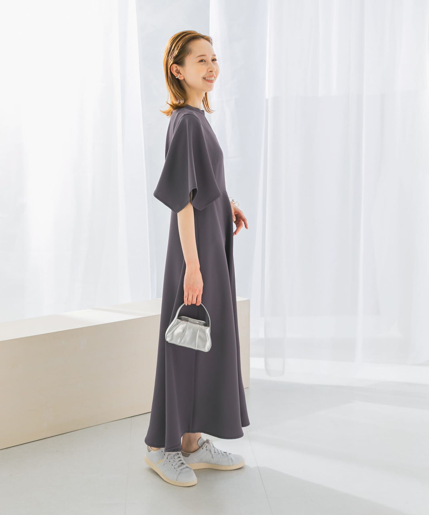 URBAN RESEARCH ROSSO「フレアスリーブステッチデザインワンピース」|ワンピース|