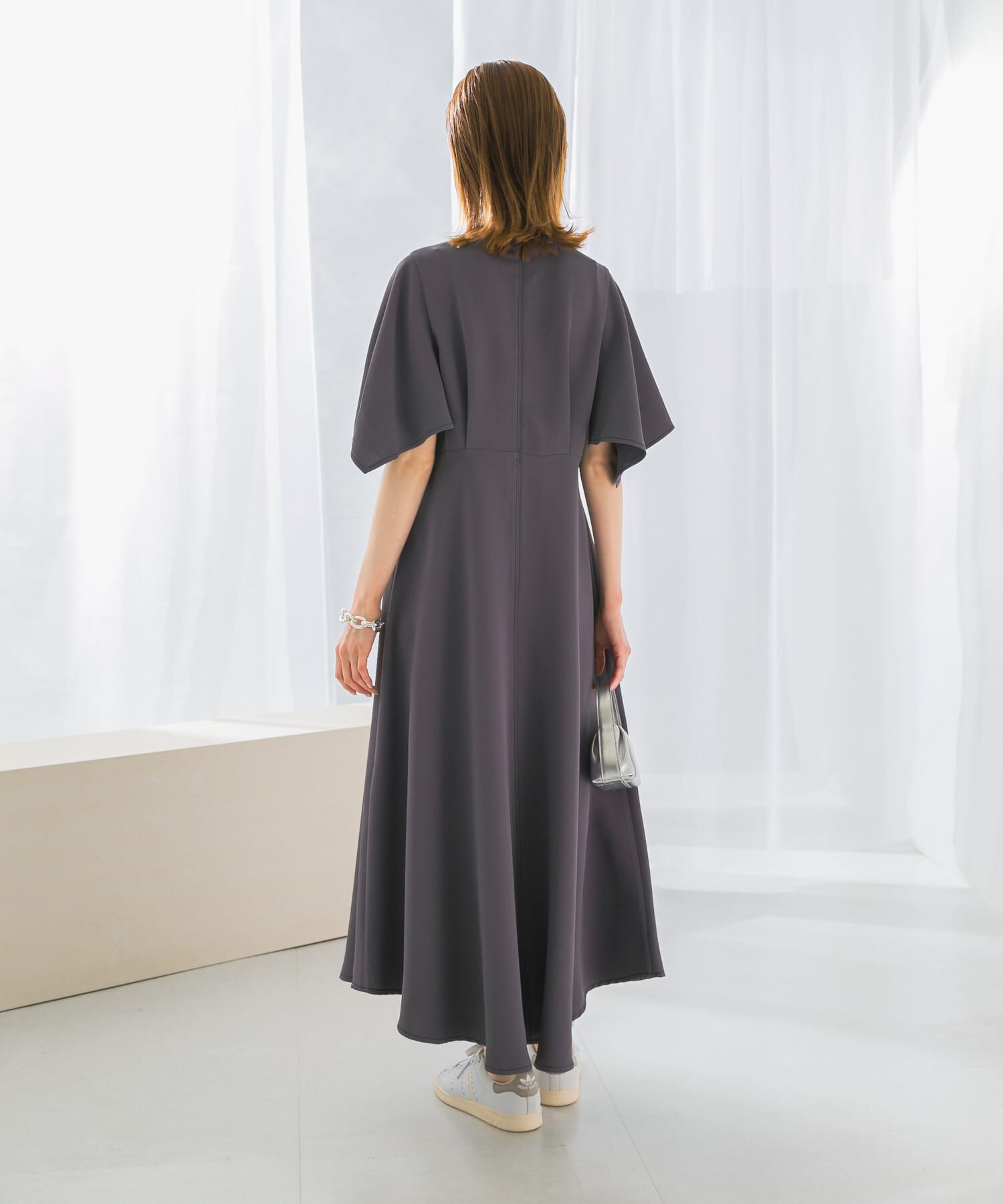 URBAN RESEARCH ROSSO「フレアスリーブステッチデザインワンピース」|ワンピース|