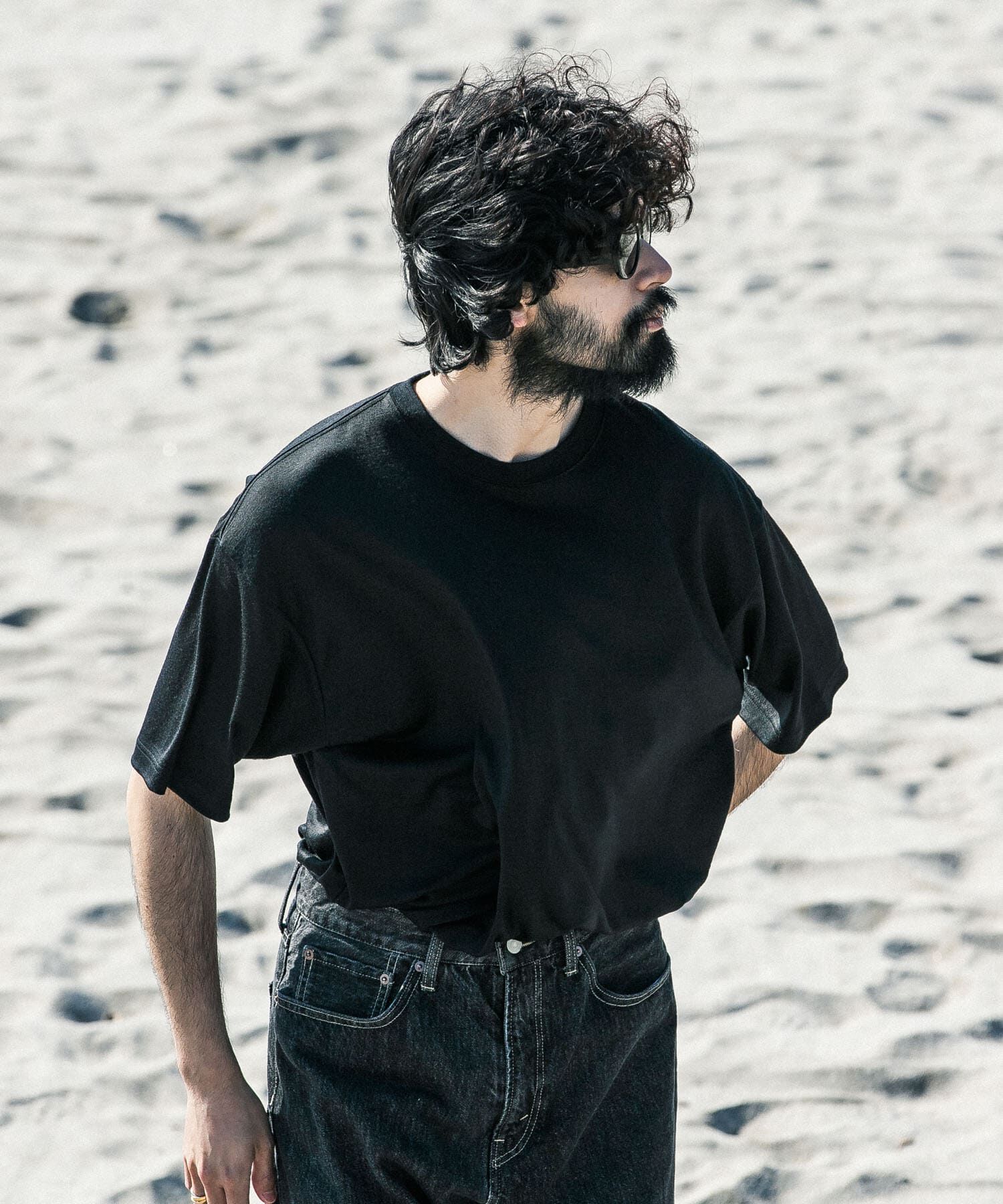 URBAN RESEARCH「new basic　ウォッシャブルメリノウールショートスリーブTシャツ」|Tシャツ・カットソー|ブラック