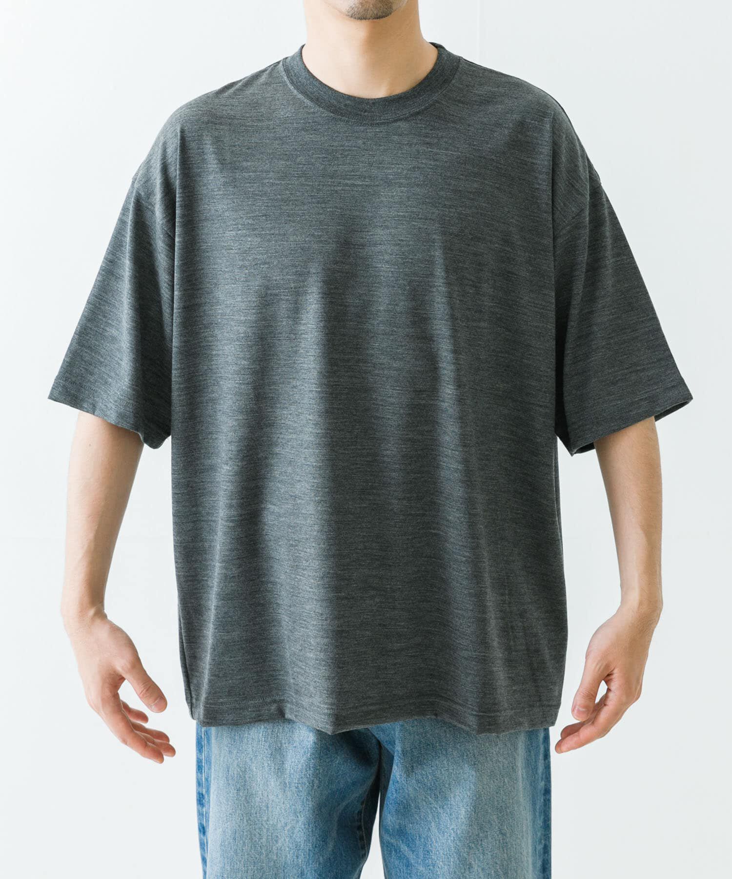 URBAN RESEARCH「new basic　ウォッシャブルメリノウールショートスリーブTシャツ」|Tシャツ・カットソー|