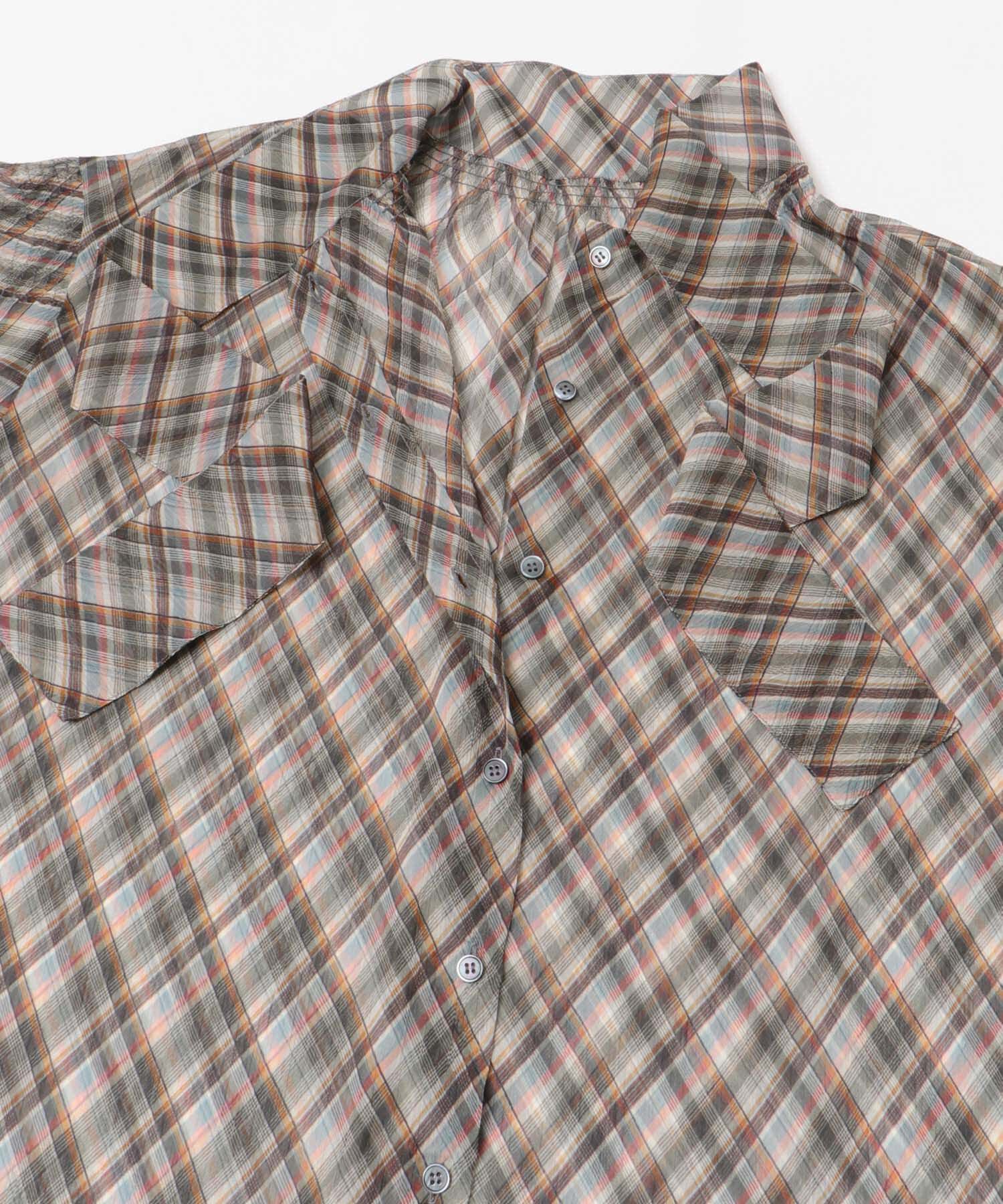 URBAN RESEARCH ROSSO「チェックボウタイボリュームブラウス」|シャツ・ブラウス|