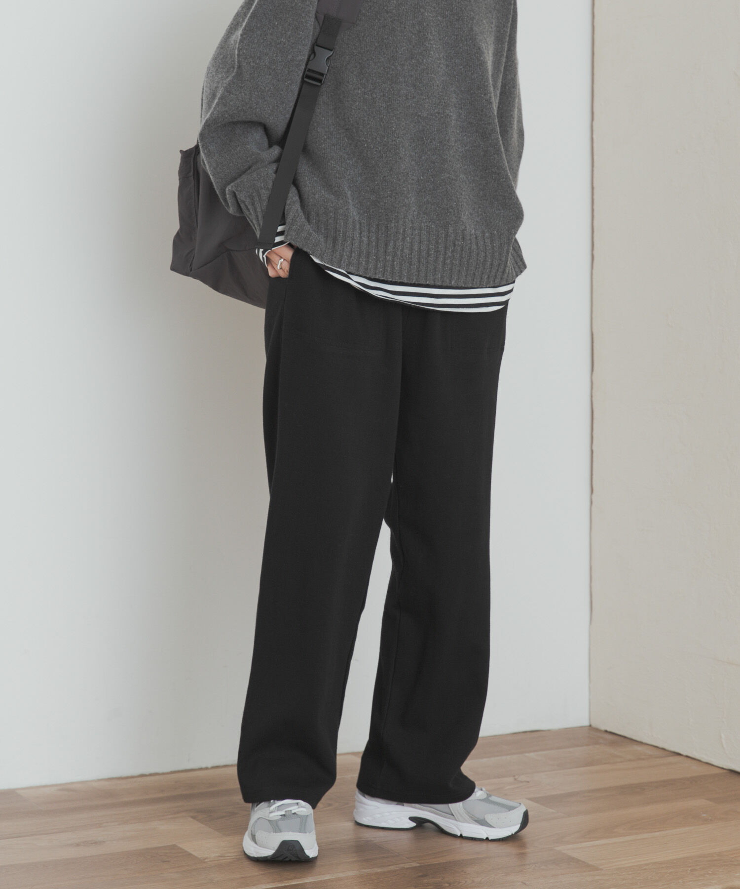 URBAN RESEARCH DOORS「ドライソフトダンボールイージーパンツ」|その他|ブラック