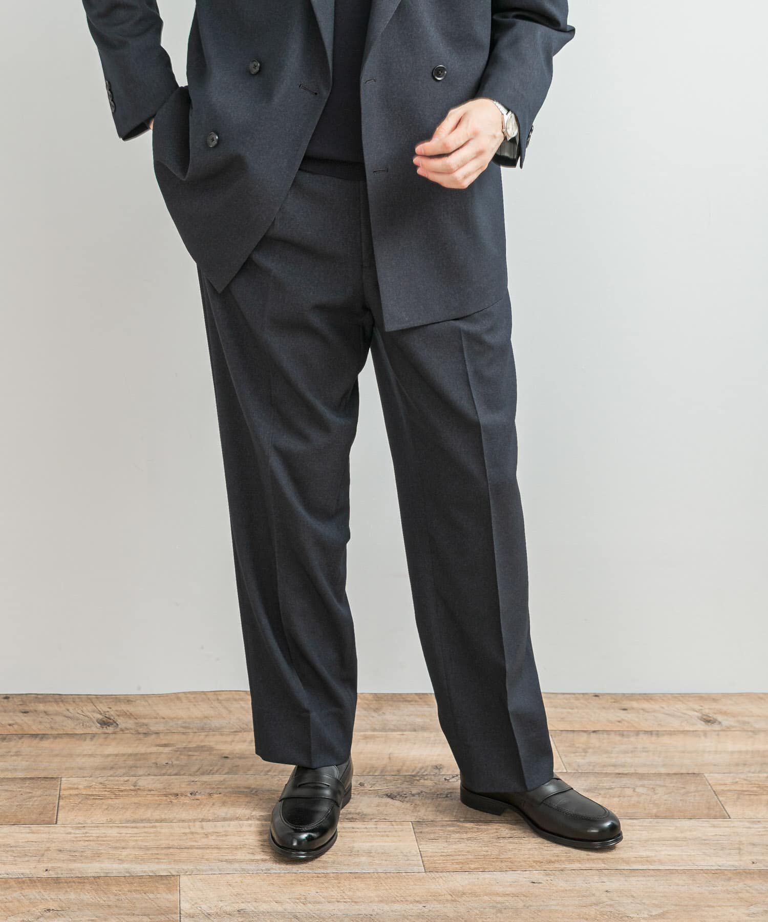 URBAN RESEARCH DOORS「LIFE STYLE TAILOR　ピンヘッドツイルストレッチ2タックパンツ」|スラックス|