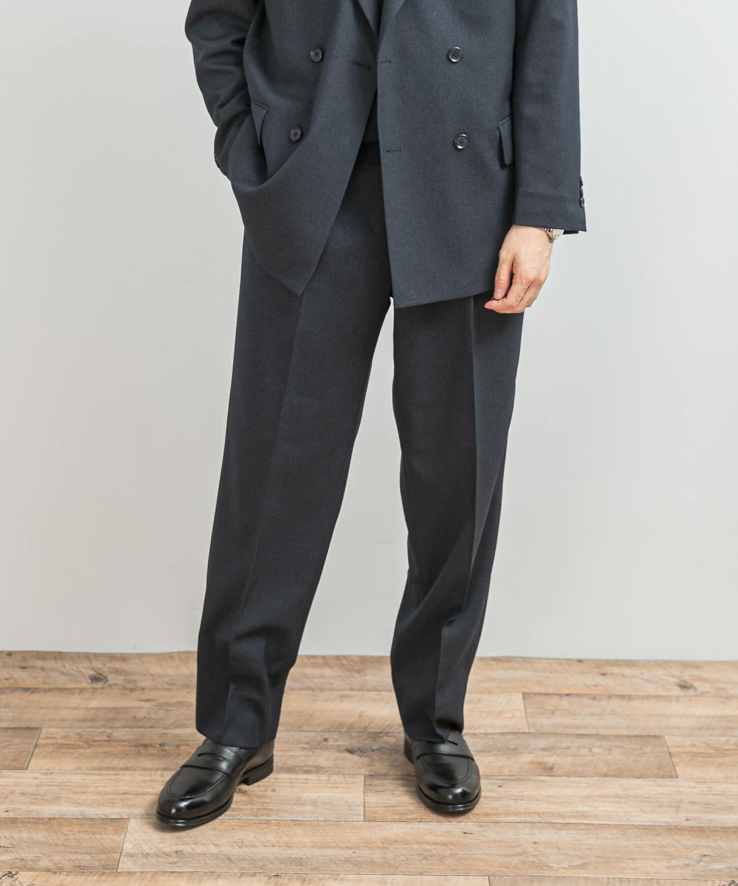 URBAN RESEARCH DOORS「LIFE STYLE TAILOR　ピンヘッドツイルストレッチ2タックパンツ」|スラックス|