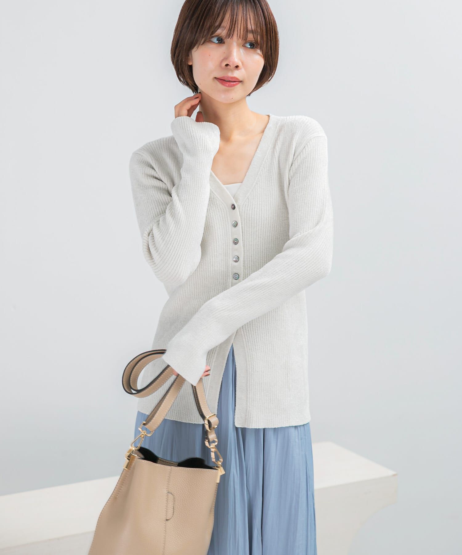 URBAN RESEARCH ROSSO「モールVネックニットカーディガン」|カーディガン|