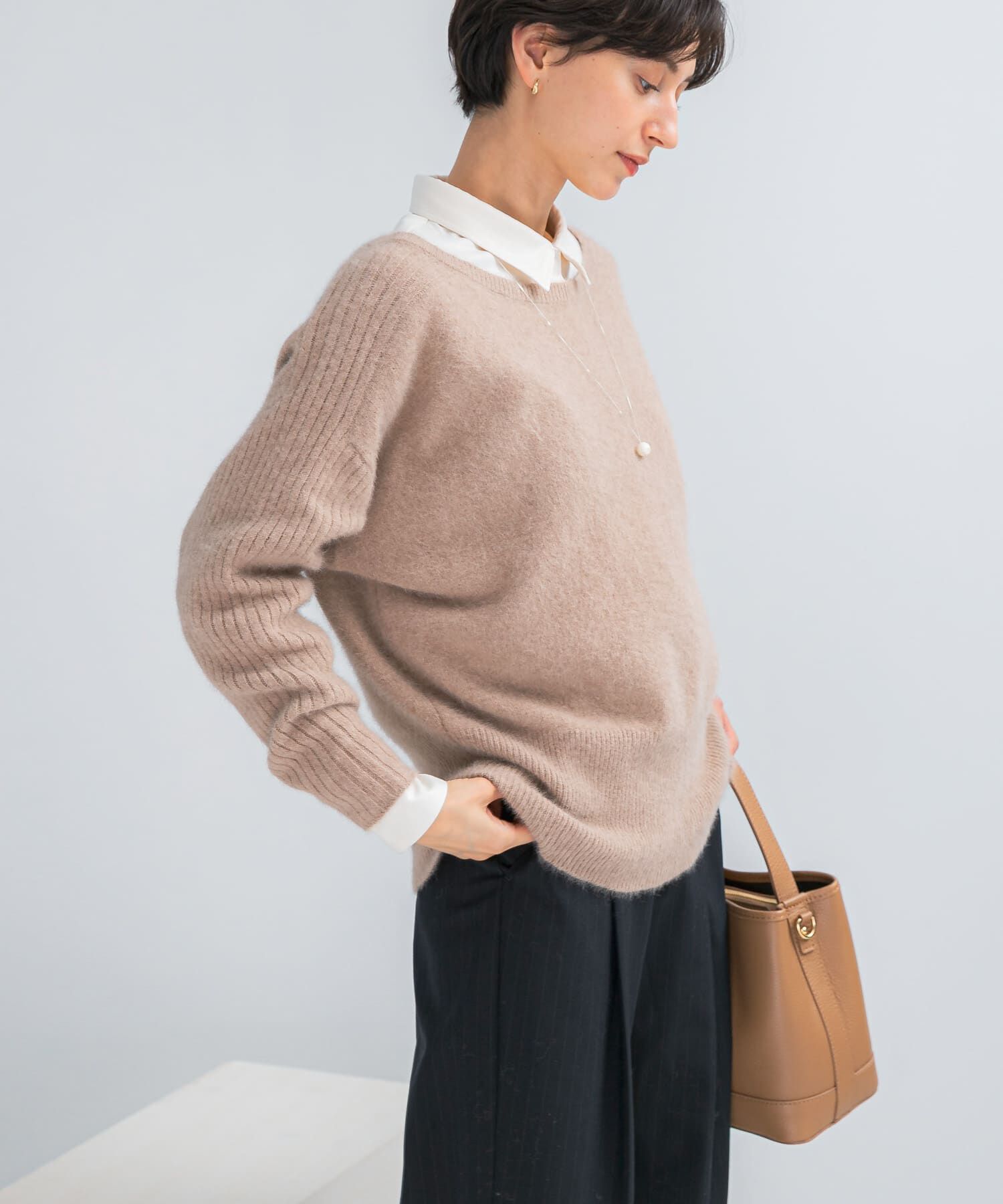 URBAN RESEARCH ROSSO「エアリーニット2WAYネックプルオーバー」|ニット・セーター|