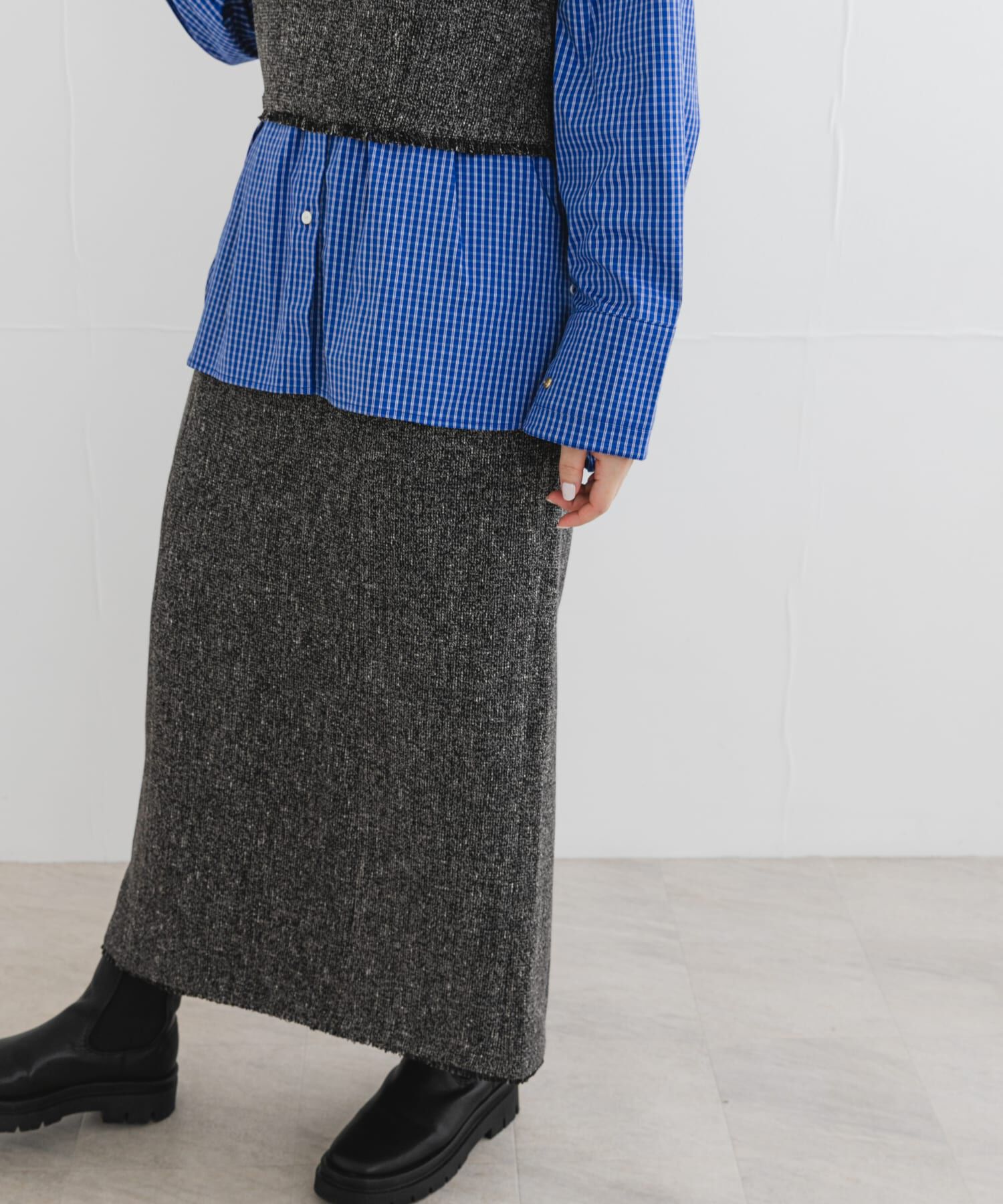 URBAN RESEARCH ROSSO「F by ROSSO　ツイードハーフZIPプルオーバー+スカート」|その他|