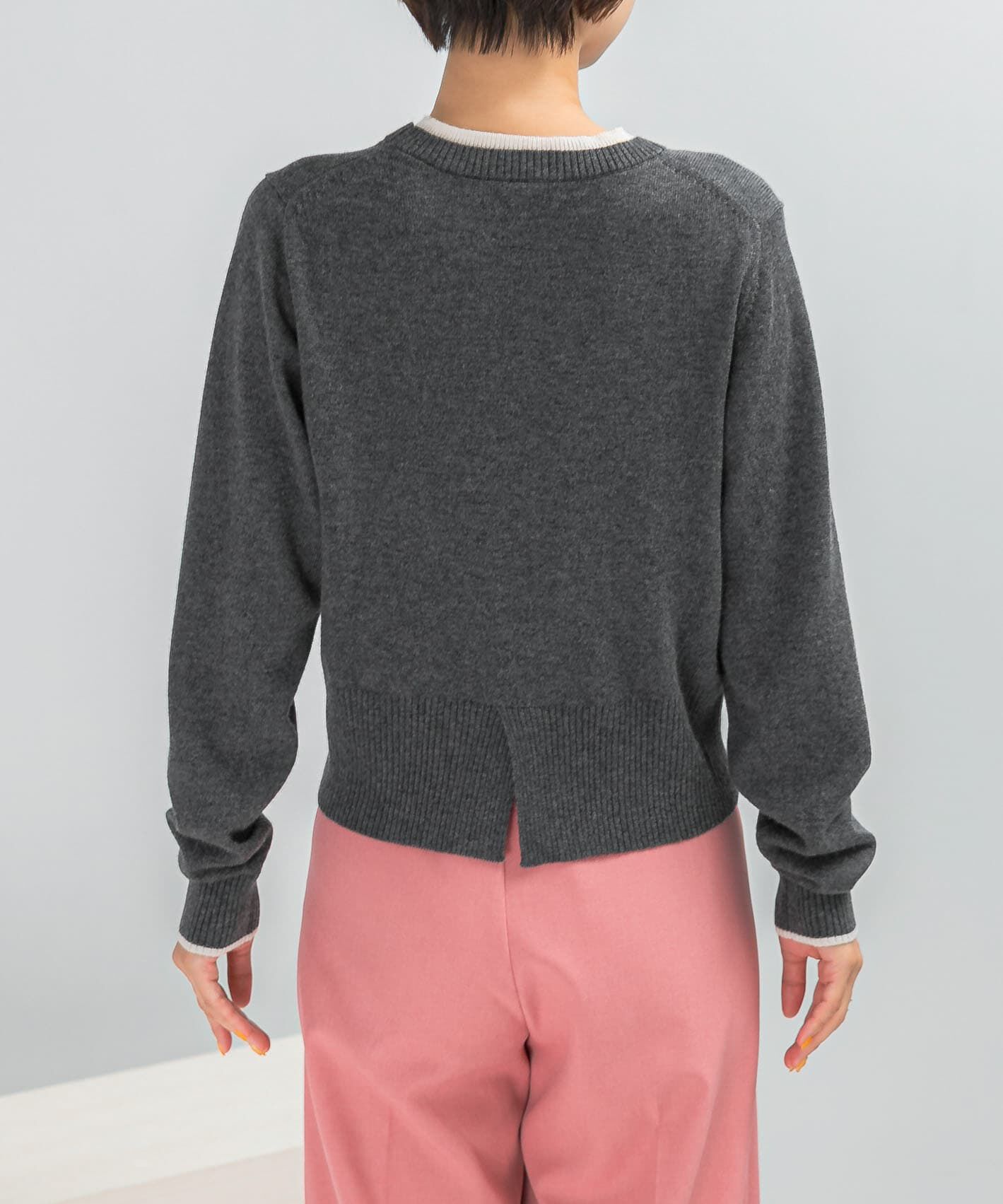 URBAN RESEARCH ROSSO「カシミヤ混バイカラーコンパクトニット」|ニット・セーター|